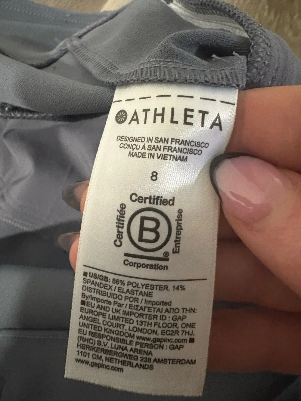 Women’s Athleta gray ankle Stretch Dress Pants - Slate Blue - Picture 4 of 7